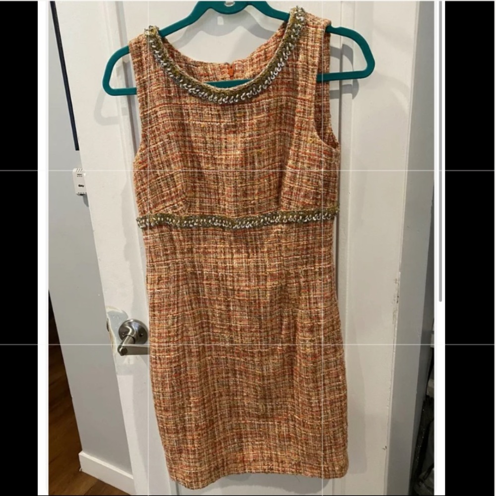DOLCE & GABBANA DRESS COTTON BOUCLE TWEED $1,725 Retail US 4